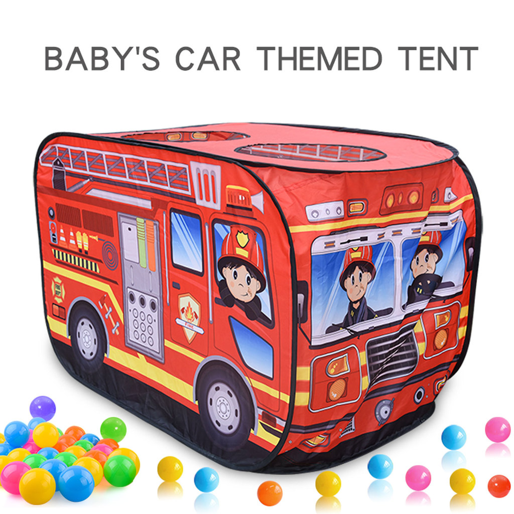 Children's Car  Tent House Fire Truck  Indoor And Outdoor Game House With Sunroof  Toys