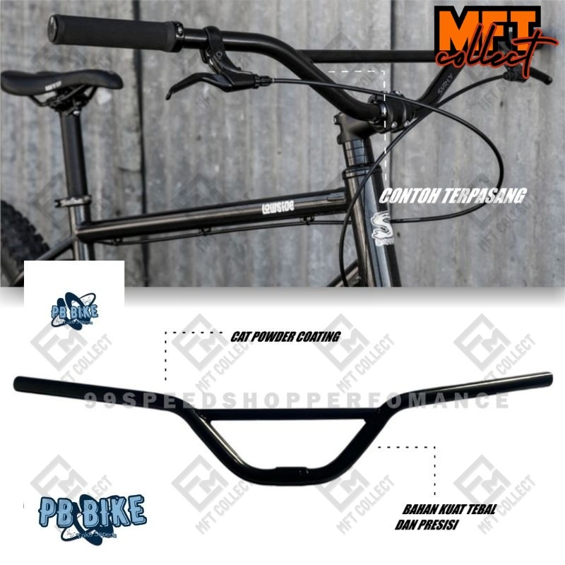 Stang Handlebar Sepeda Sunrise Bar Standar 25.4 sunrise handle bar hitam BMX MTB federal