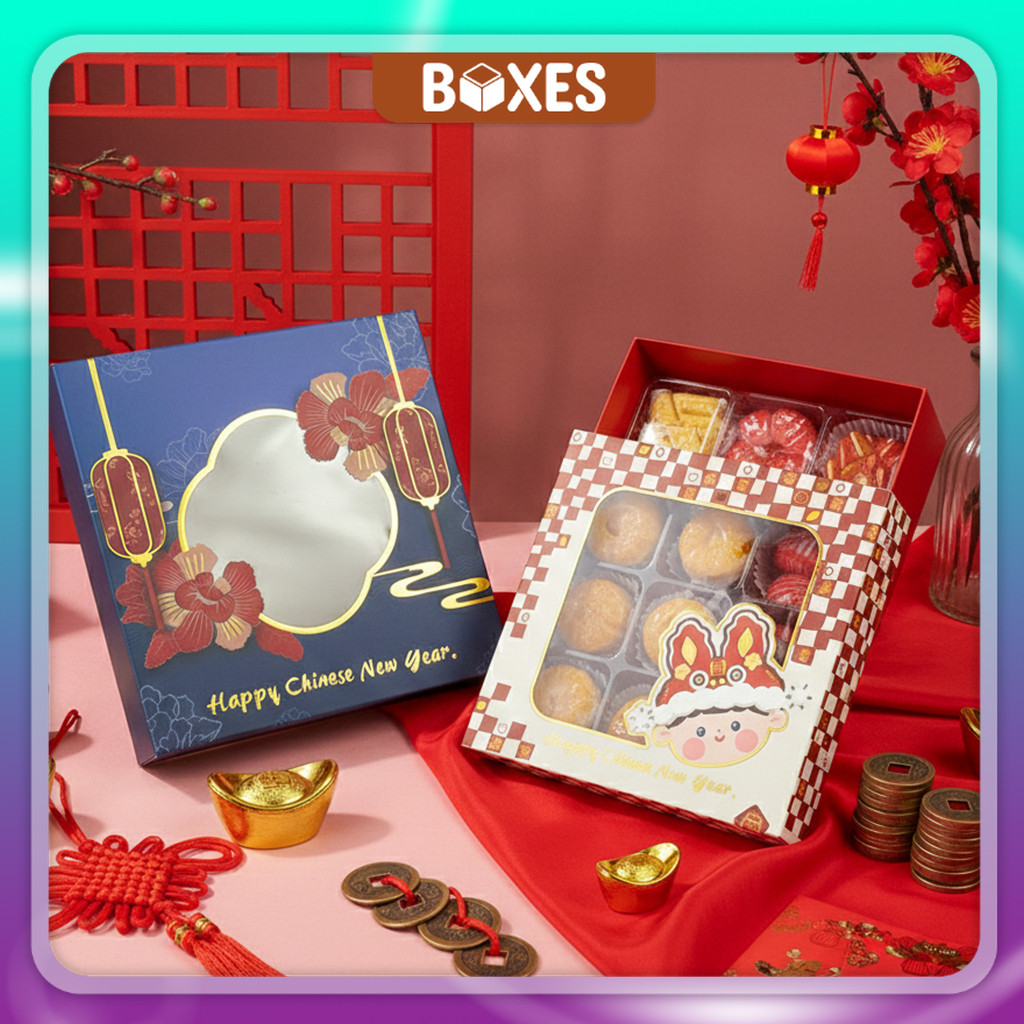 Box Hampers Imlek / Box Imlek / Hampers Imlek / Kotak Hampers Imlek / Box Kue CNY Imlek / SID15-18