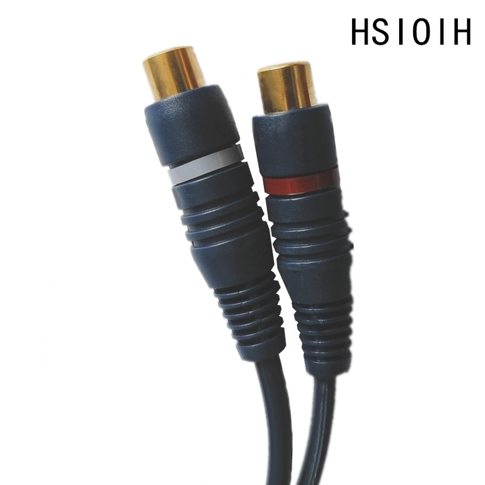 Line Cooper Wire 2 RCA Female To 1 RCA Male Splitter Cable Audio Splitter Distributor Converter Spea