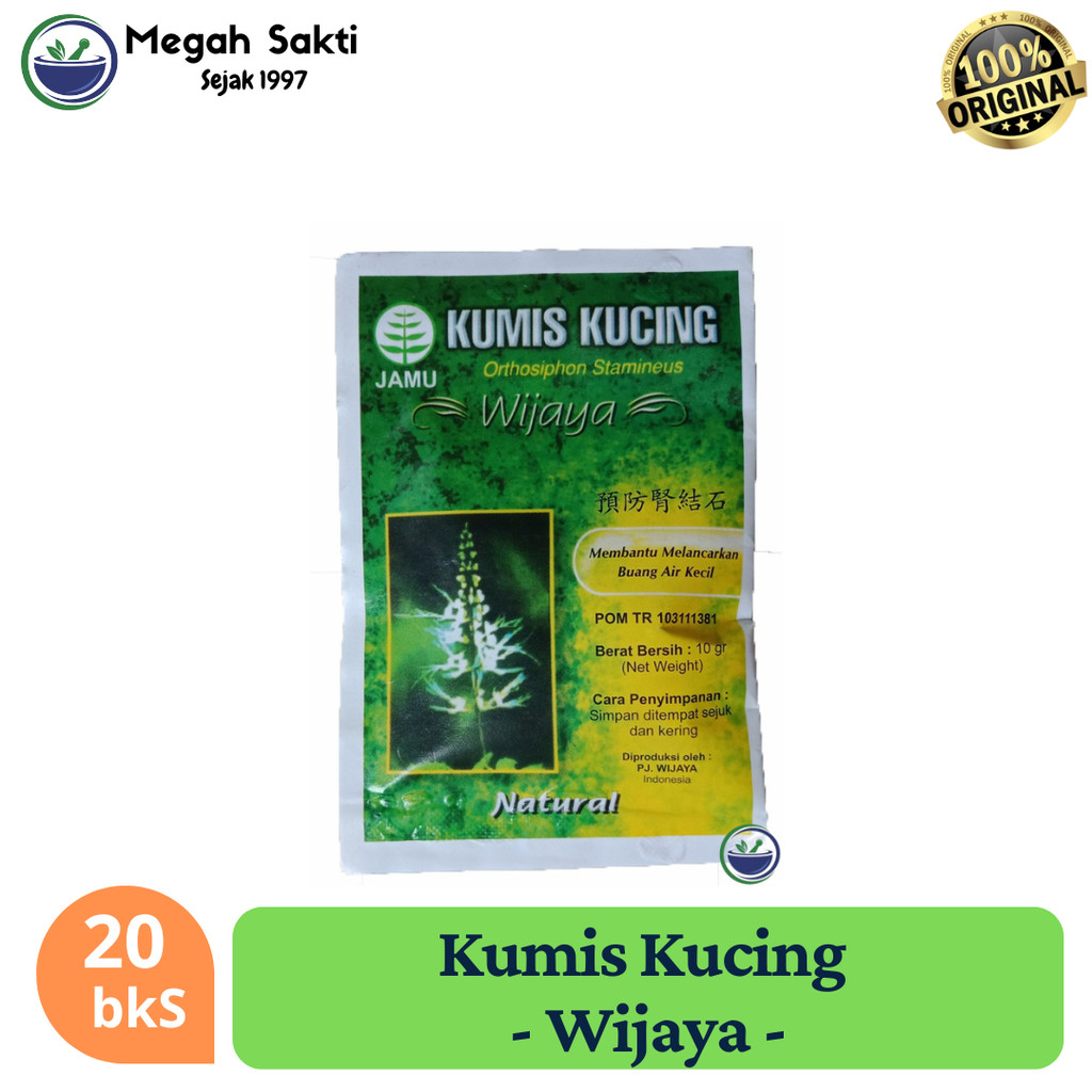 Megah Sakti - Jamu Kumis Kucing Wijaya 1 Bungkus Isi 20 Sachet