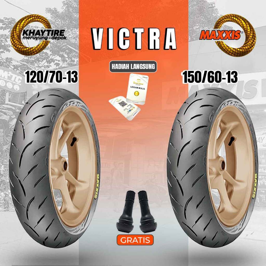 Paket Ban Motor YAMAHA NMAX MAXXIS VICTRA 120/70-13 + 150/60-13 Tubeless