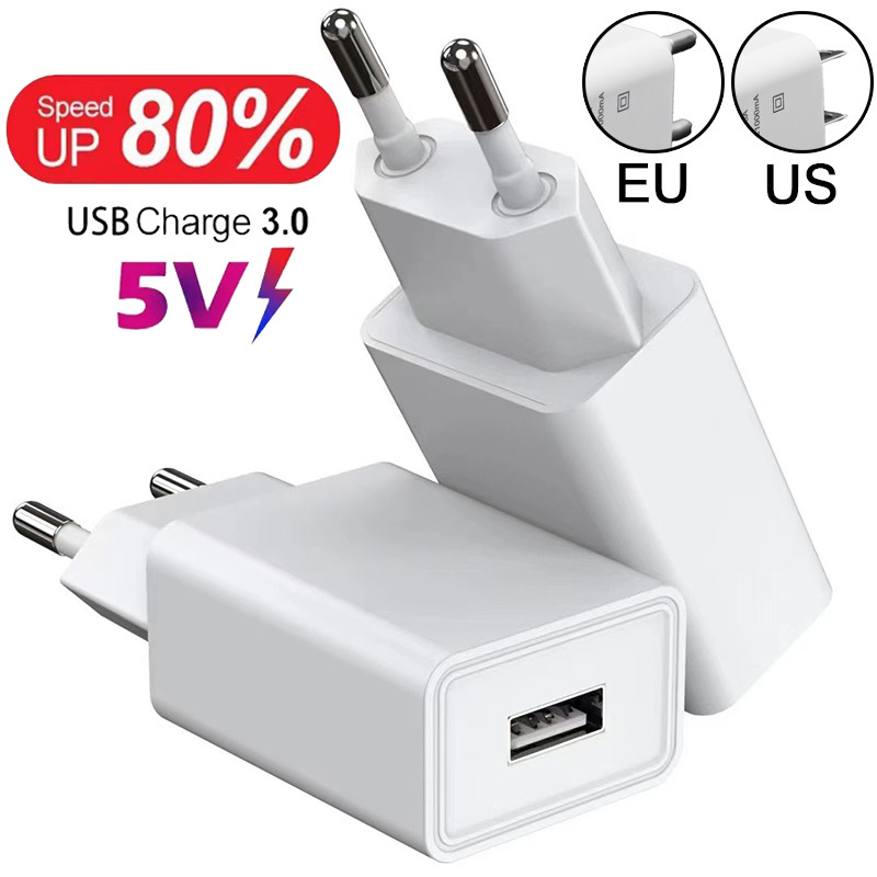 5V2A 5V1A Wall USB Phone argers EU/US Plug For iPhone Samsung Xiaomi Google Universal Travel Fast ar