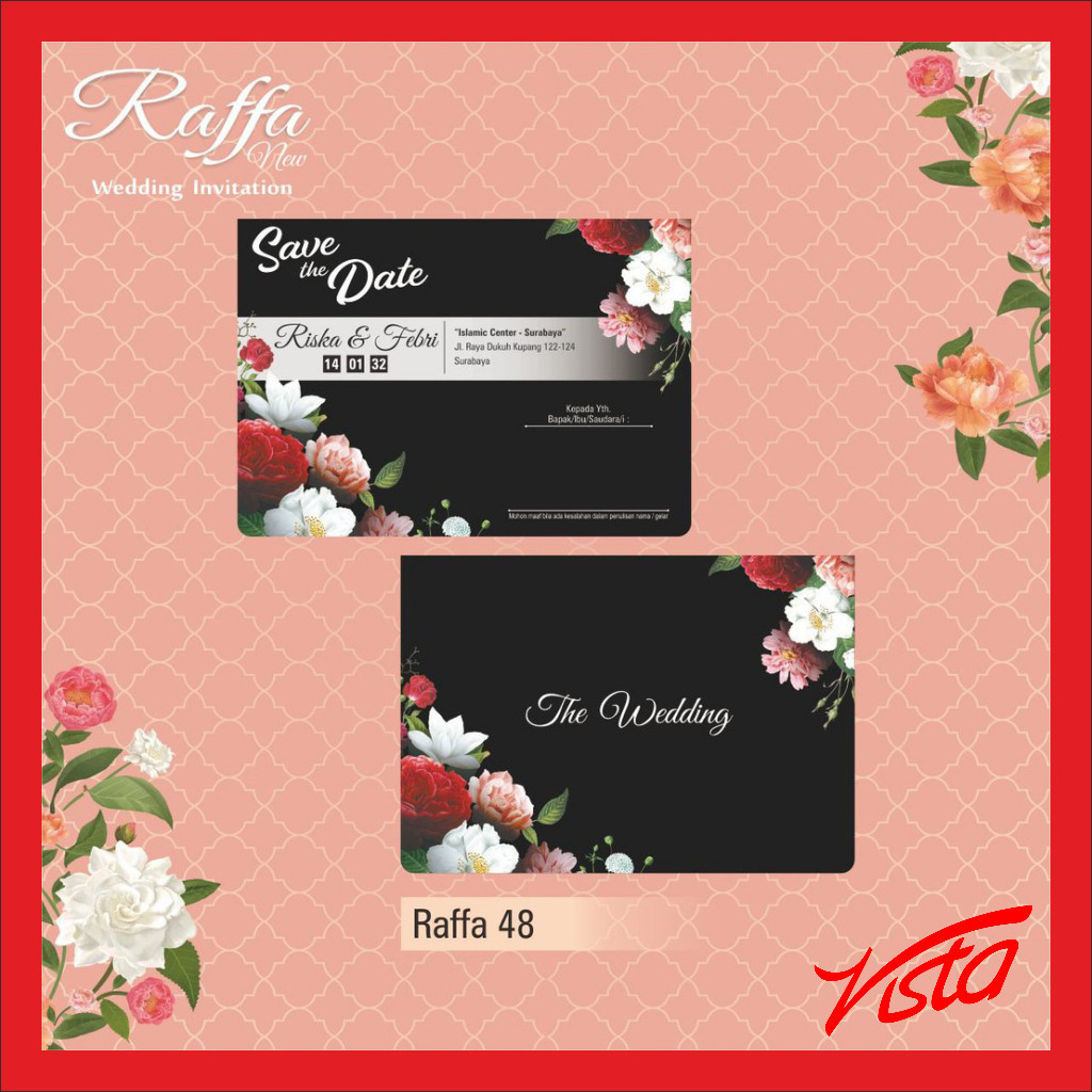 Blangko Undangan  RAFFA 48    demak Paper Wedding