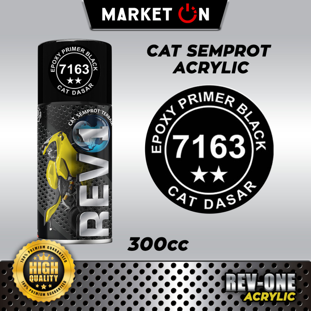 Cat Semprot Acrylic Revo Epoxy Black / Cat Dasar Hitam 7163 – PILOK PILOX AKRILI
