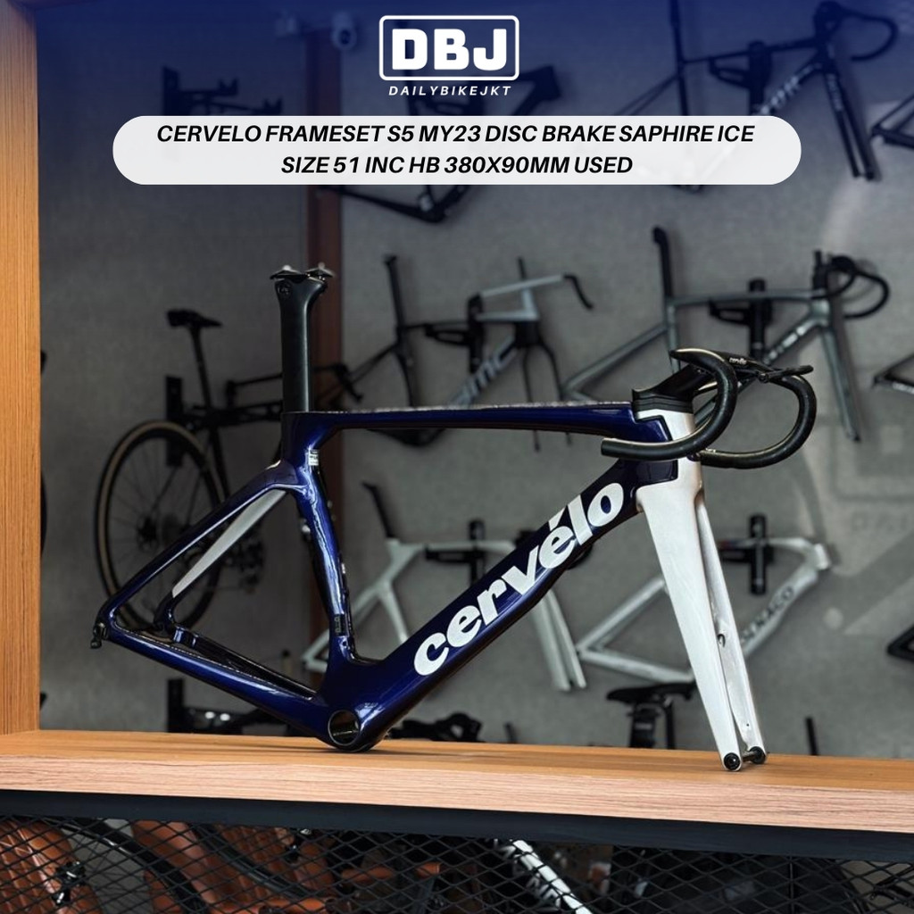Cervelo Frameset S5 MY23 Disc Brake Sapphire Ice Size 51 | Include Handlebar Used