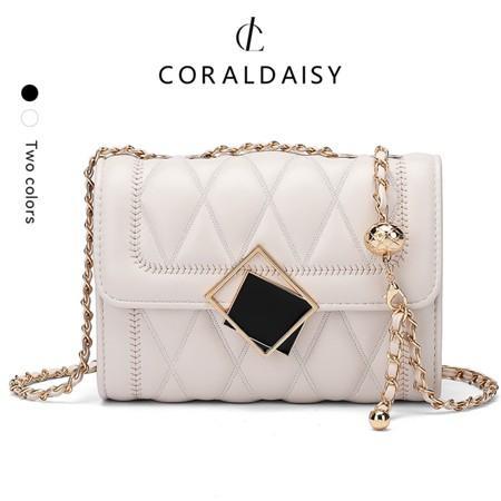 PROMO  CORALDAISY Tas Wanita 2025 Tas Selempang Shoulder Bag Fashion sling bag Rantai bag - Putih