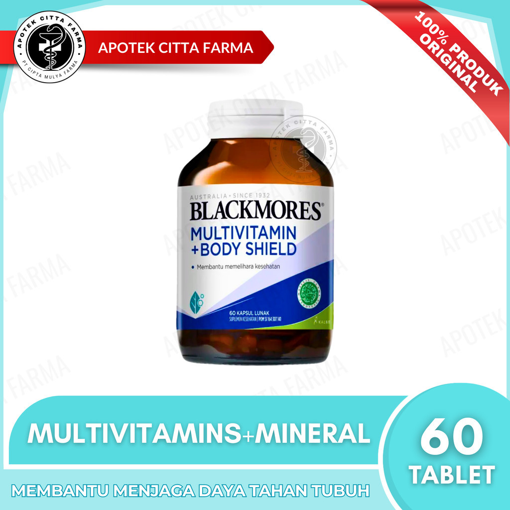Blackmores Multivitamin & Minerals Botol 60 Tablet - Daya Tahan Tubuh / Vitamin B Komplek / Menambah