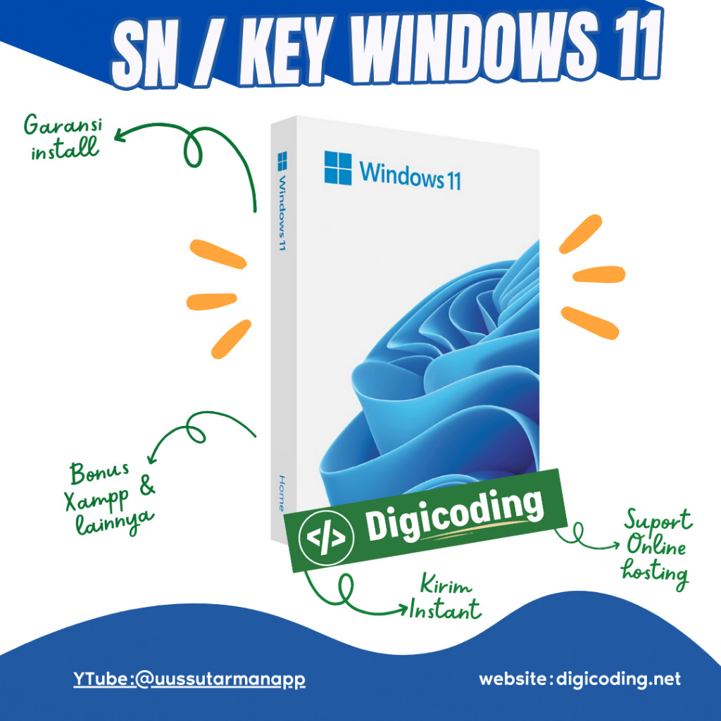 Windows 11 Pro | Home | Enterprise | Garansi Lifetime