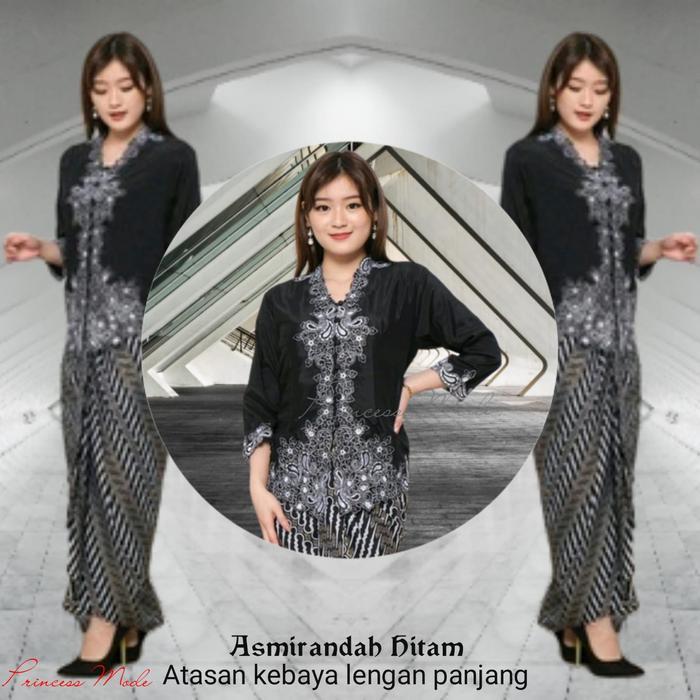 Atasan kebaya Encim Modern lengan panjang muslim - Keong hp, M