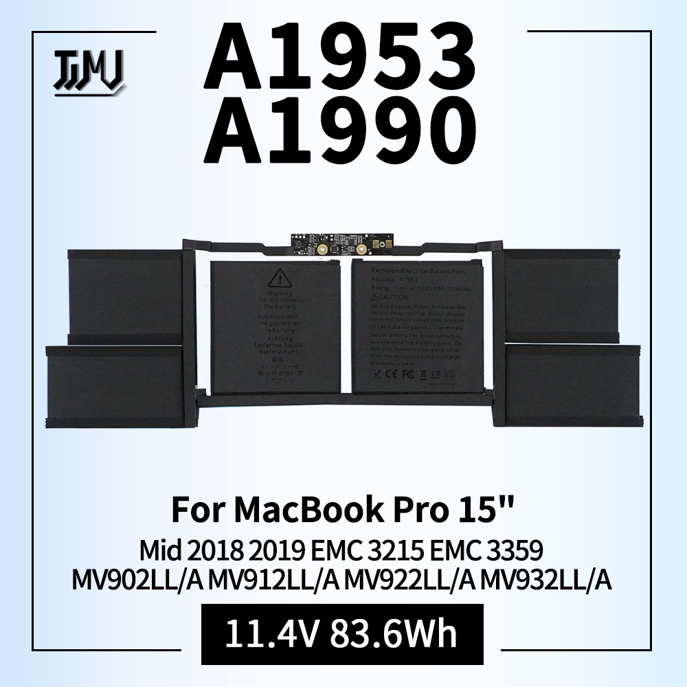 A1953 A1990 Battery Replacement for MacBook Pro 15" Mid 2018 2019 EMC 3215 EMC 3359 Tou Bar MV902LL/