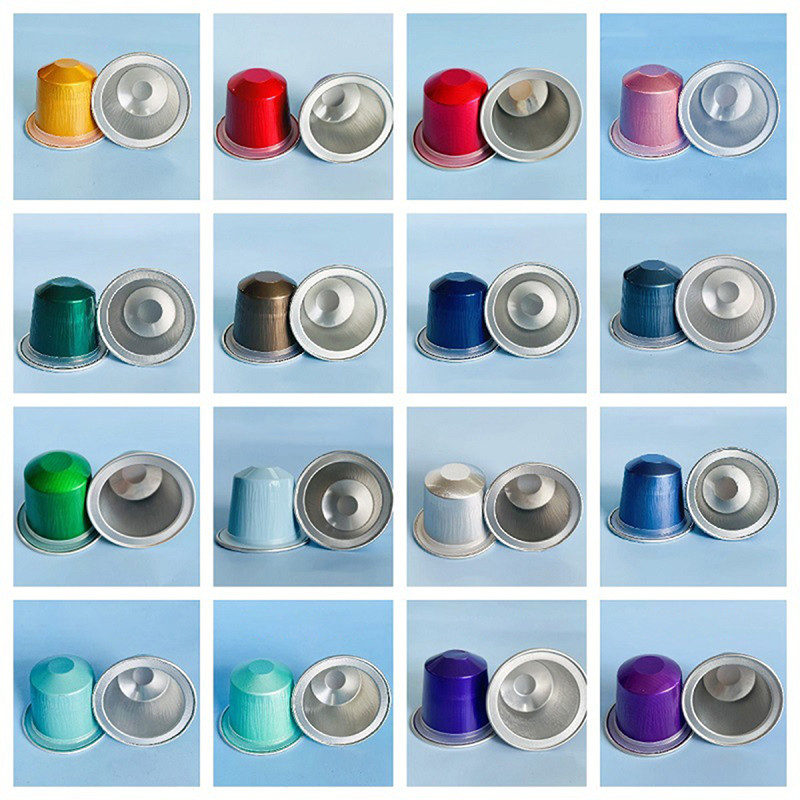 10Pcs/set Reusable Nespresso Coffee Capsules Disposable Nespresso Pods Empty Aluminum Foil Coffee Ca