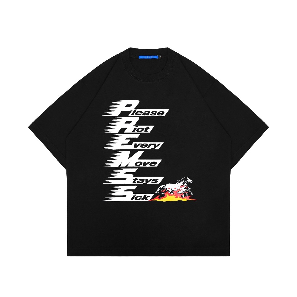 Premss / Porous Tees - Riot Black