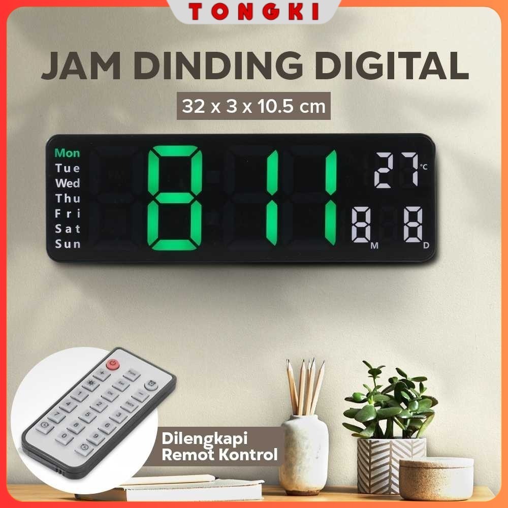 Jam Dinding Digital Minimalis Multifungsi with Remote -  6629