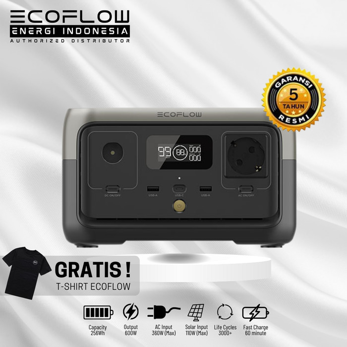 DISCOUNT ECOFLOW RIVER Portable Power Station Genset Listrik Tenaga Surya - RIVER 2