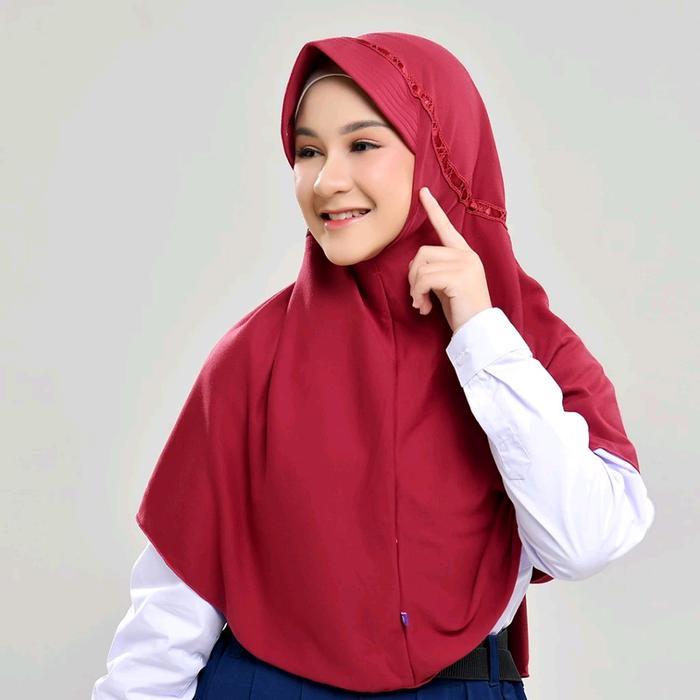 Promo Murah Hemy Jilbab Instan Anak Sekolah Rabbani - Hitam, S Terlaris