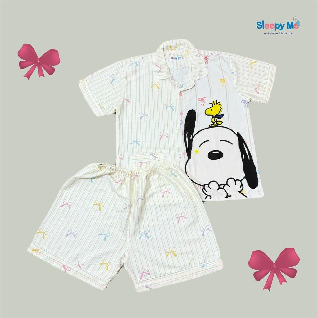 baju tidur dewasa | PIYAMA KATUN JEPANG PITA LISTENING PUPPY