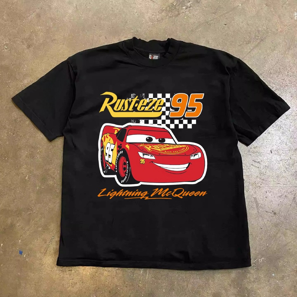 EpochEden Boxy Oversize Tshirt | LIGHTNING MCQUEEN | Kaos Unisex Pria Wanita | High Quality Kaos San