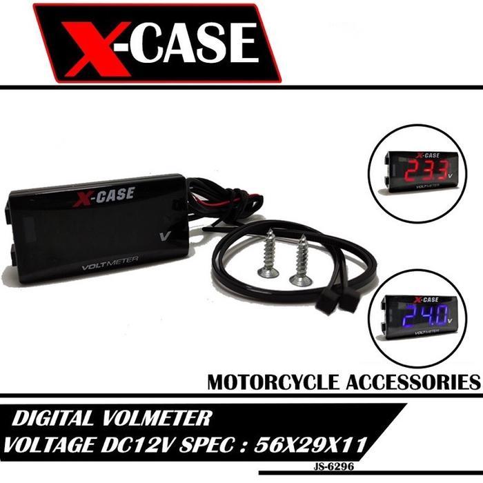 ￼Voltmeter Xcase - Voltmeter Aki - Pengukur Daya Aki - Volt Meter Aki 12 Volt 6296 X-case