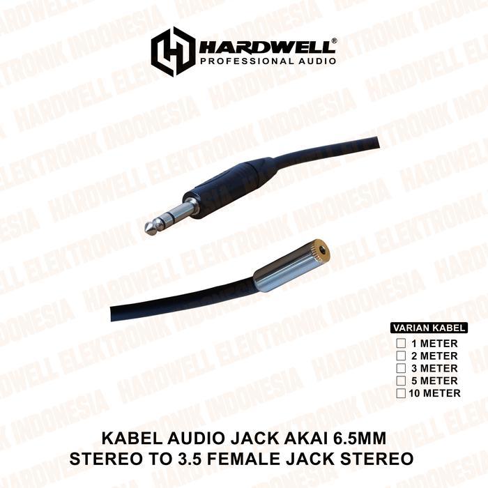 Kabel Audio Hardwell Jack Akai Stereo To Jack Female Akai 3.5mm Jack Phone - 1 Meter