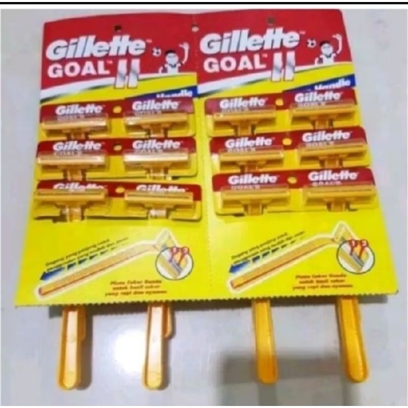 CUKUR GILLETTE GOAL II KUNING (1 PAPAN 12 PCS)