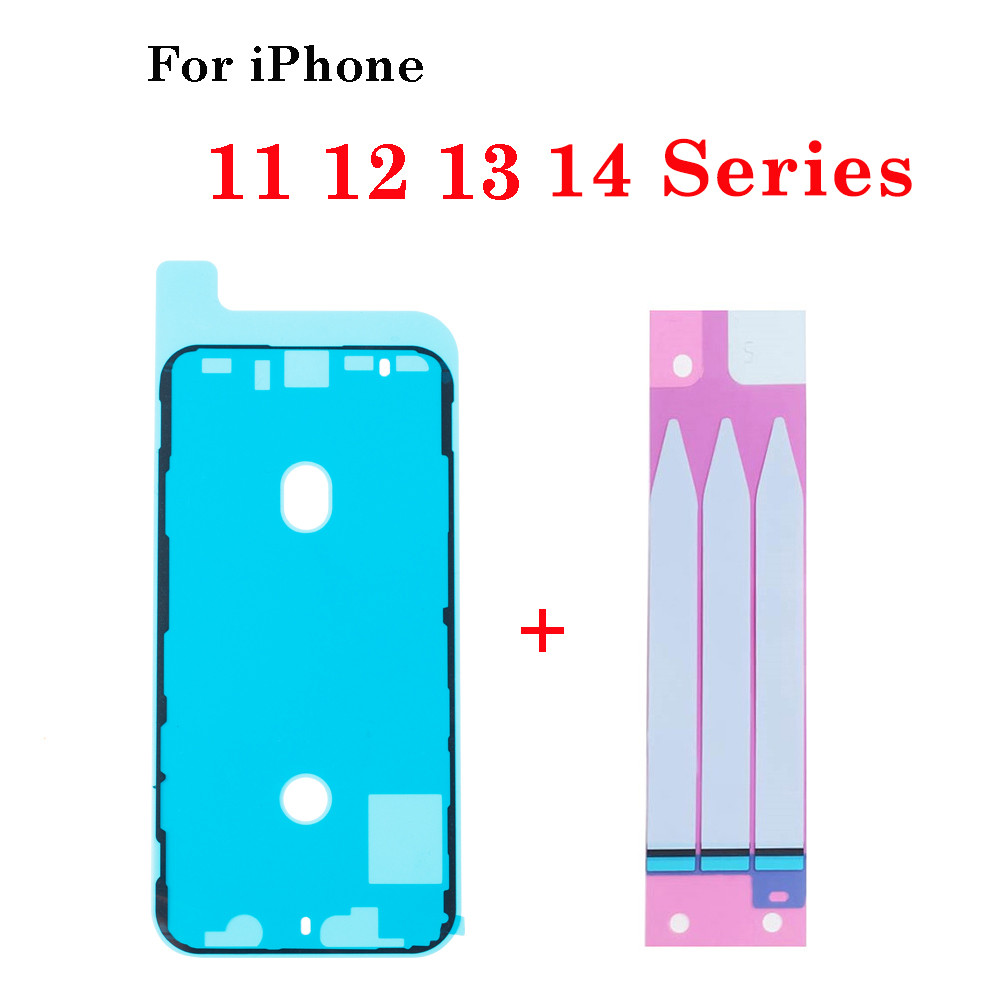 1set Stiker Perekat Tahan Air Untuk iPhone 11 12 13 14 Plus Pro Max MINI Pita Penyegel Bingkai Layar