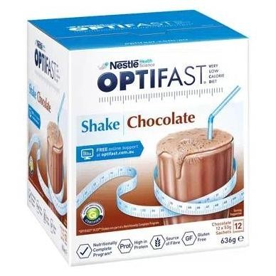 NESTLE OPTIFAST VERY LOW CALORIE DIET SHAKE. RASA CHOCOLATE. HARGA PER SACHET 53G