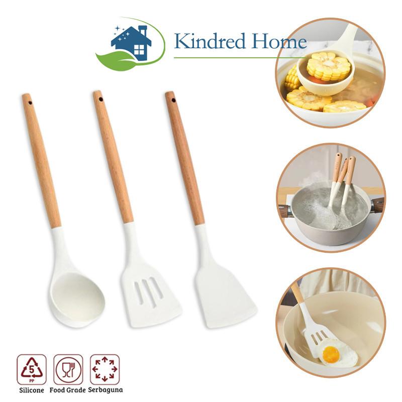 3pcs Alat Masak Silicone Cooking Utensil/spatula Silikon Tahan Panas/spatula Set Silikon Tahan Panas