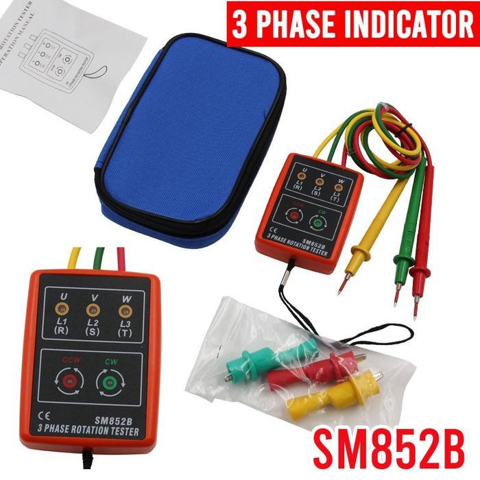 Digital Three 3 Phase Indicator SM852B Sequence Rotation Tester