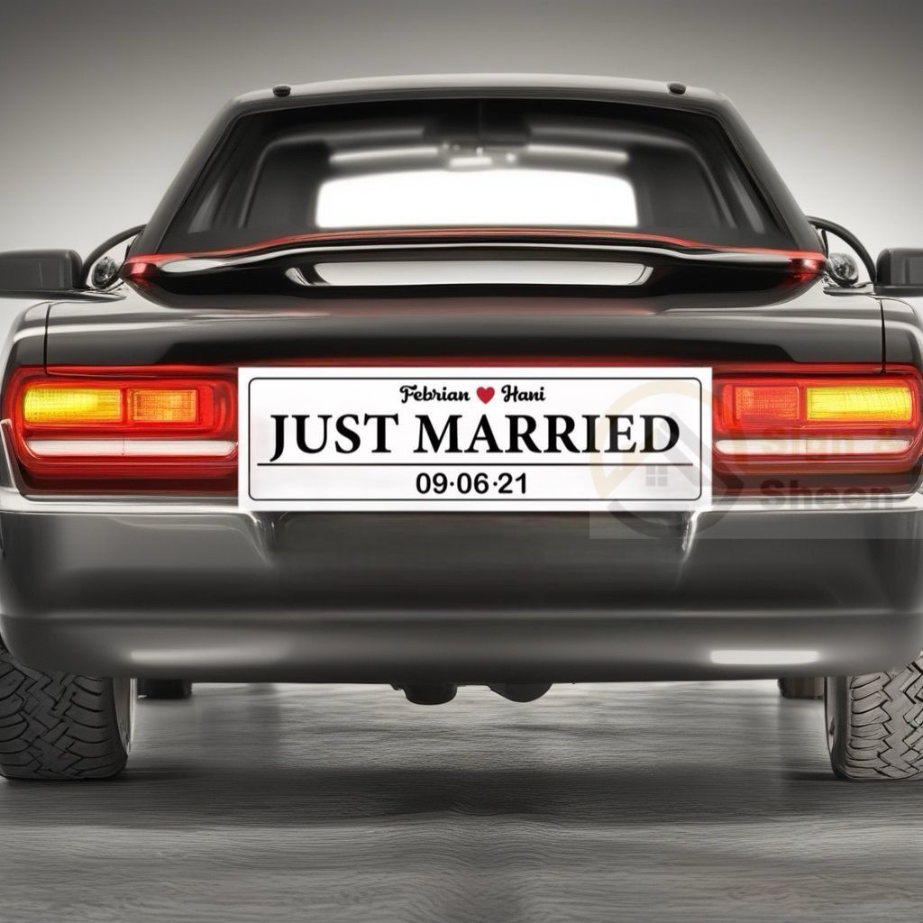 SS PLAT NOMOR WEDDING AKRILIK MOTOR DAN MOBIL PLAT WEDDING TERBARU BISA CUSTOM
