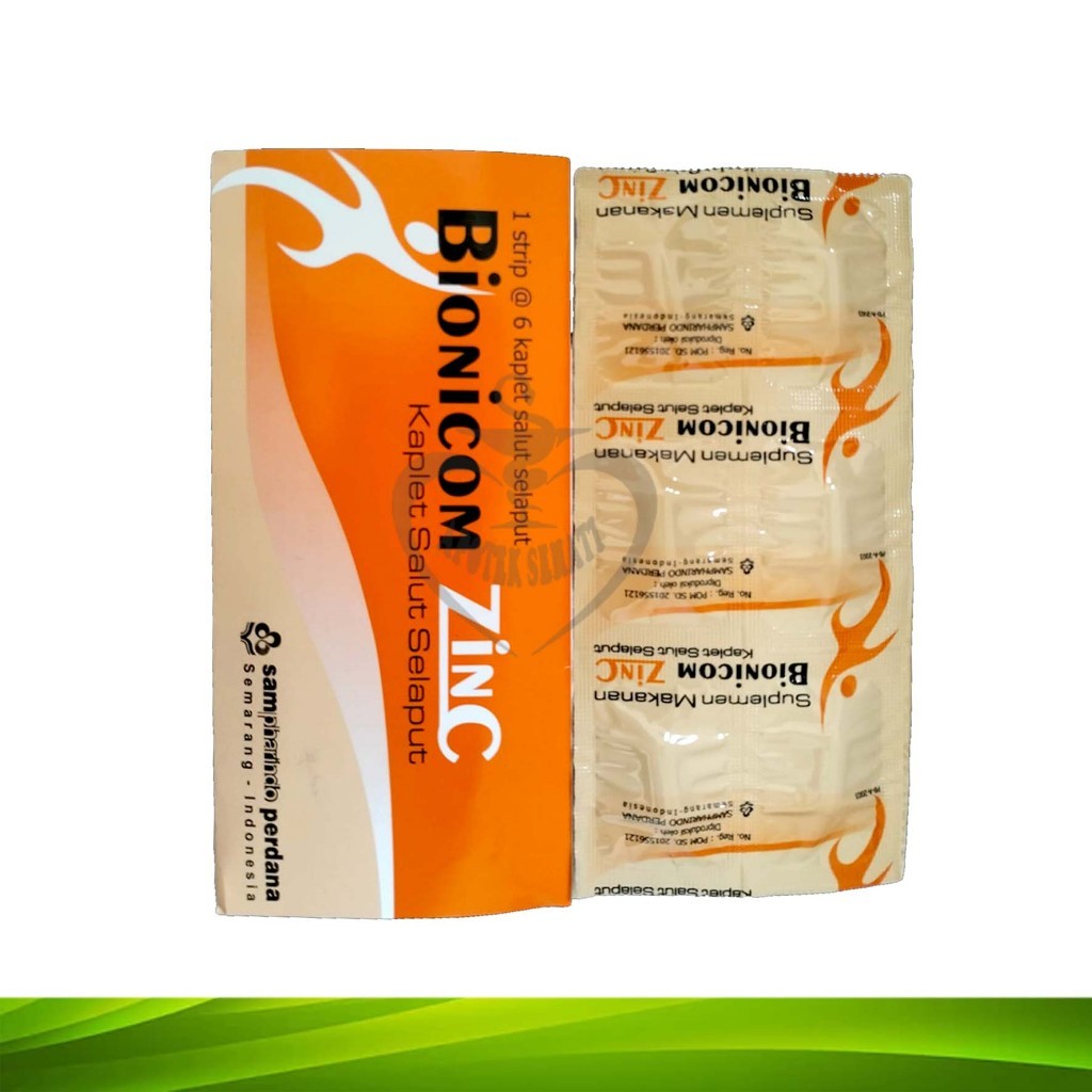 STRIP BIONICOM ZINK ZINC SUPLEMEN MAKANAN PLUS VIT C PER STRIP