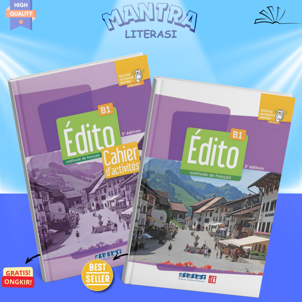 Buku Bahasa Prancis Edito Livre & Cahier B1 -- Mantra Literasi