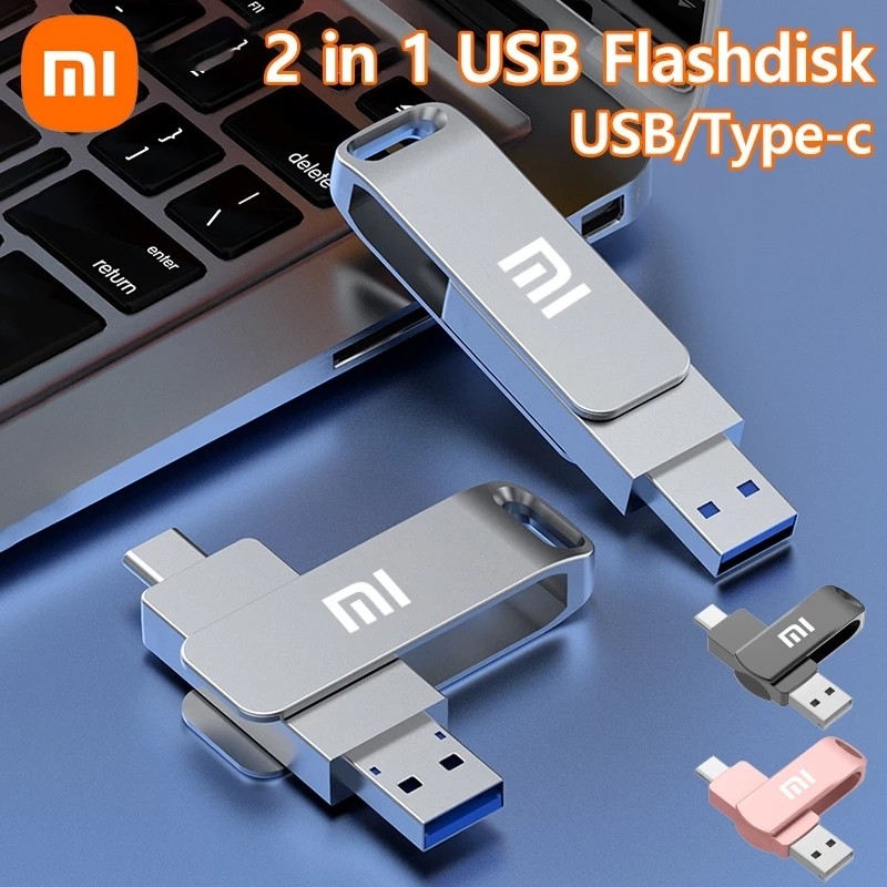 XM  U202 Flashdisk TYPE-C Kecepatan Tinggi: 128GB-1TB, Flash Drive Logam USB untuk Komputer, Android