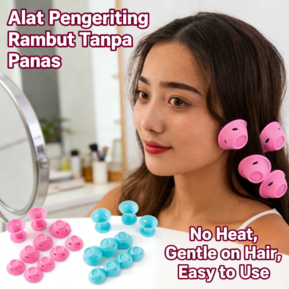 Rambut Pengeriting 10Pcs Alat Tidak Panas Lembut Magic Rambut Rambut Rol