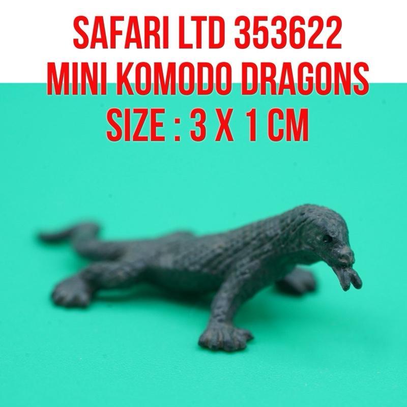Safari Ltd 100746 Mini Komodo Dragon Biawak Komodo Varanus Komodoensis | Ukuran Kecil 3 x 1 Cm | Mai