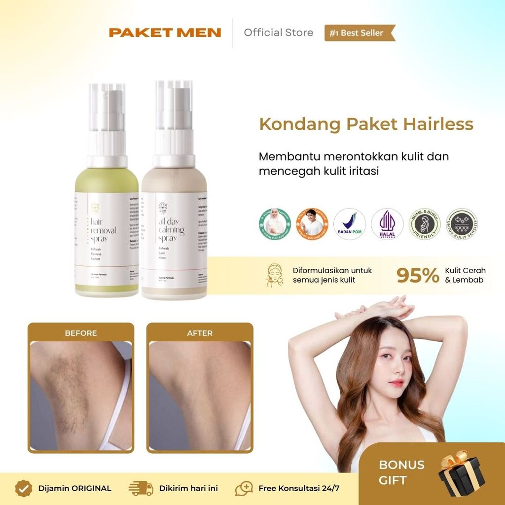Kondang Paket Hairless Perontok Bulu Miss V Permanen Tanpa Rasa Sakit Gratis Bonus & Voucher