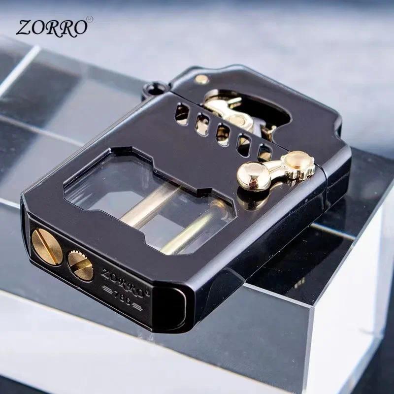 2025 New Zorro Kerosene Lighter Cyber Mecha Transparent Bin Rocker Cool Classic Torrens Tide Men Lig