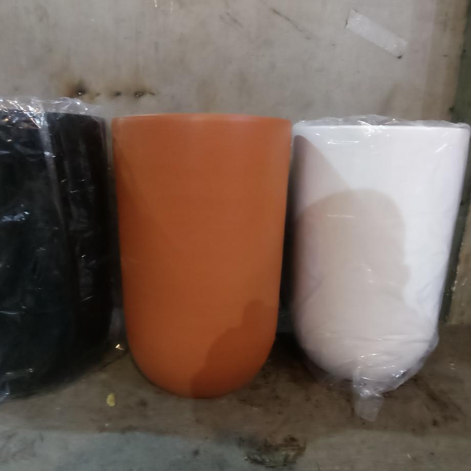 pot gerabah jumbo tinggi, kapsul tinggi 55 cm, pot besar
