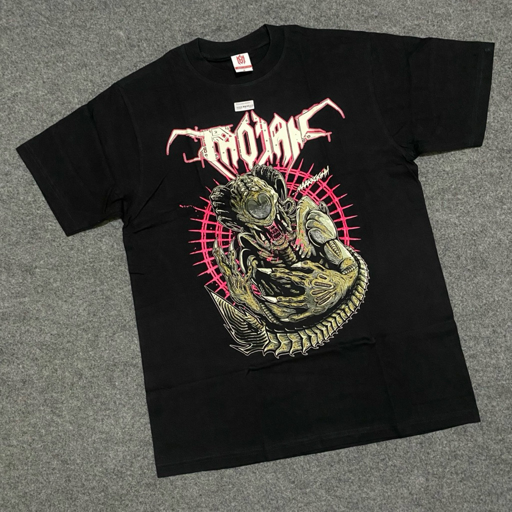 (COD) Trojan Bali Death Metal Original Kaos Band Katun Hitam