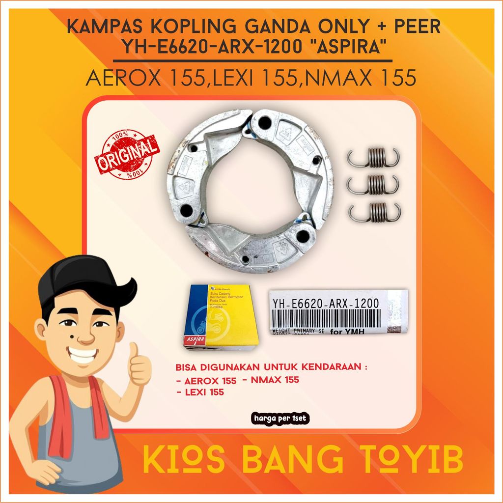 (ASPIRA) Kampas Kopling Ganda Only AEROX Lexi Nmax 155 ARX+ Per ORI
