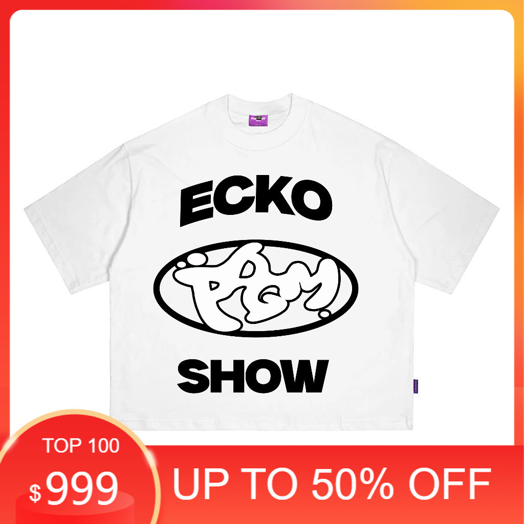 Kaos Oversize "ECKO SHOW": Desain Streetwear Retro-Brand Keren, Gaya Menarik