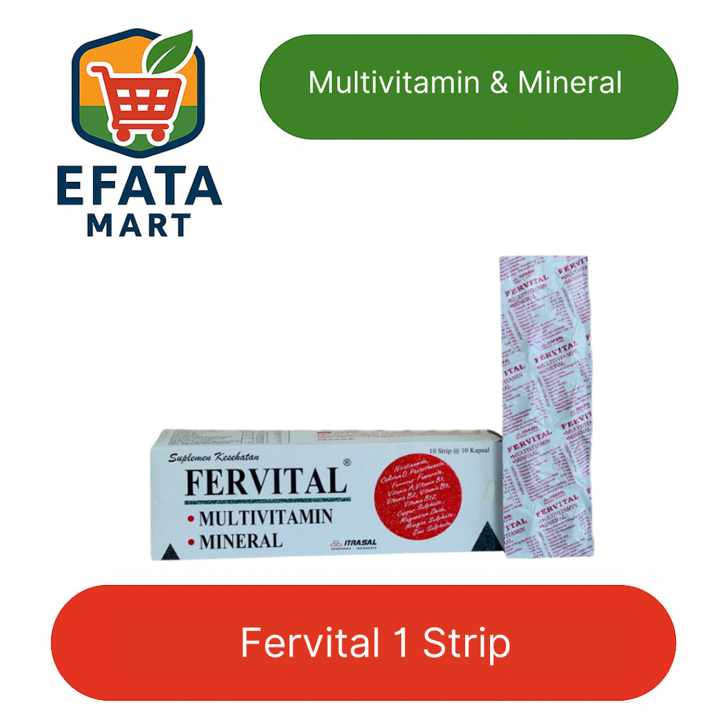 Fervital Tablet 1 Strip – Suplemen Penunjang Kesehatan