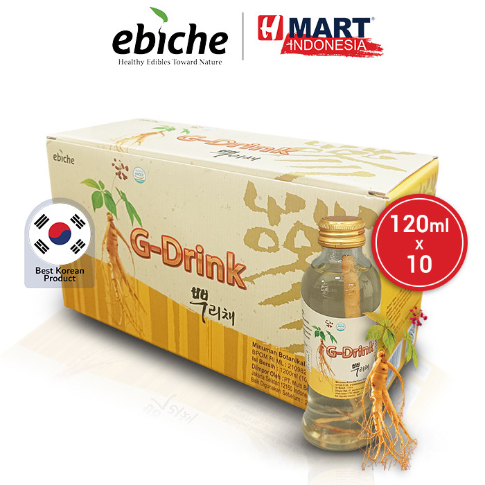 G-Drink Korean Ginseng - Minuman Botanikal Rasa Ginseng 120ml x 10