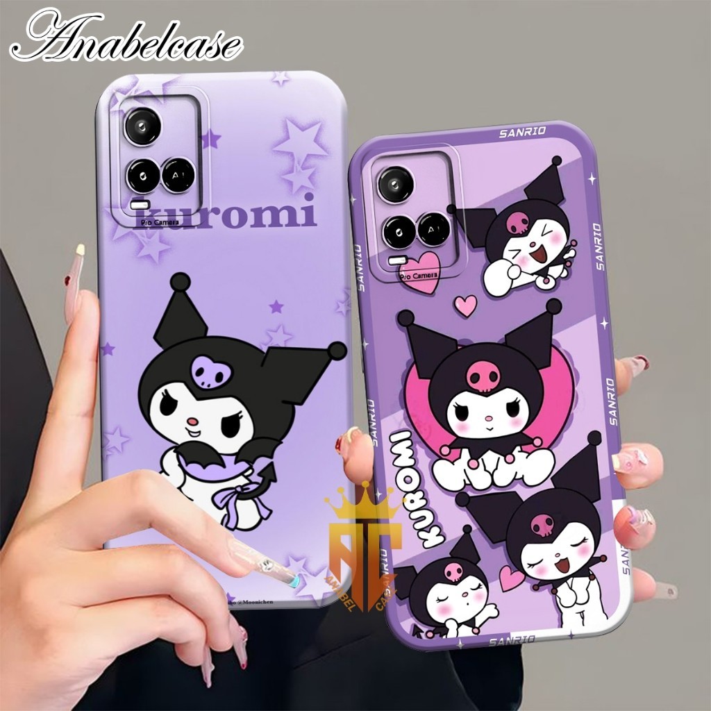 Softcase VIVO Y21 Y21A Y21S Y22 Y22S Y35 Y33 Y33S Y21T Y33T. Fashion Case Terbaru Motif Kuromi Purpl