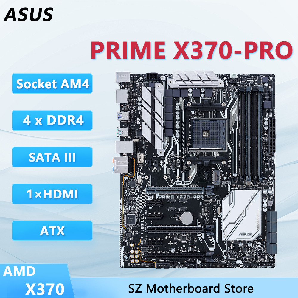 ASROCK PRIME X370-PRO motherboard X370 placa mãe AM4 CPU Support Ryzen 5 5600G 7 5700G 5 5500 9 3900