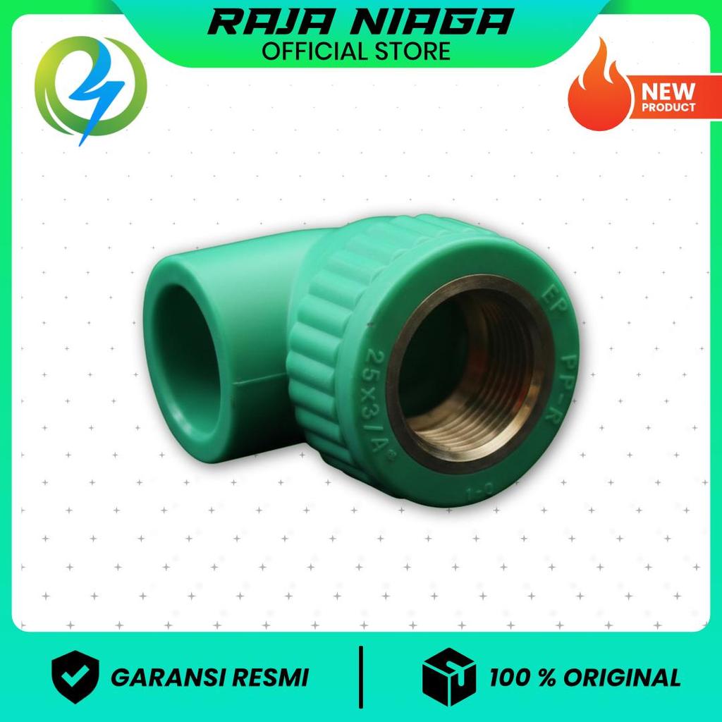 KNEE  DRAT DALAM PIPA PPR 3/4" WAVIN. L 3/4 PPR SAMBUNGAN PIPA PPR