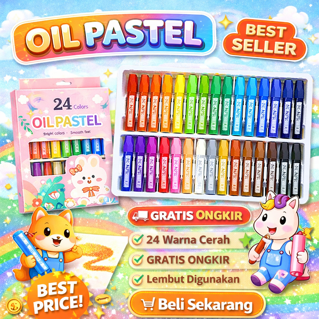 Crayon minyak oil pastel / Crayon / Krayon oil / Krayon pastel / Crayon oil pastel / Crayon oil past