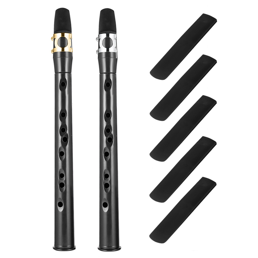 Mini Saxophone Portable Little Saxophone Mini Pocket ABS Bb Saxophone with Alto Mouthpiece 5 Reeds W