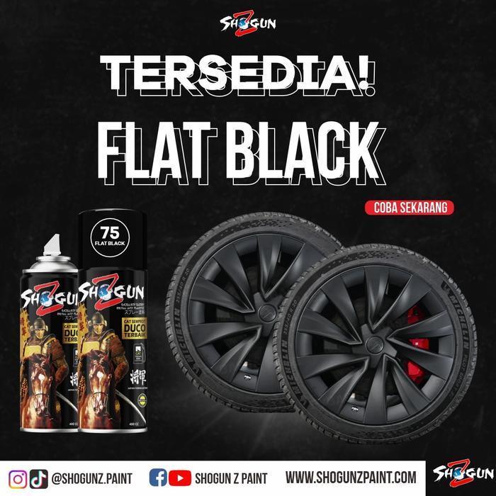 Cat Semprot Shogun Z Paint Motor Flat Black 75 -  Warna Hitam Semi Dop / Semi Doff Motor Vario