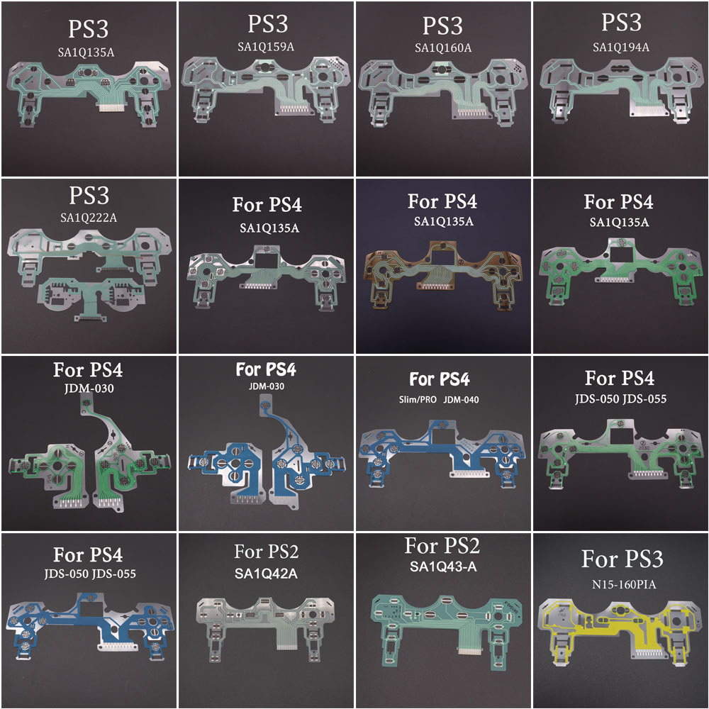 Buttons Ribbon Circuit Board For PS2 PS3 PS4 Pro Slim JDS 030 040 050 Controller Conductive Film Key